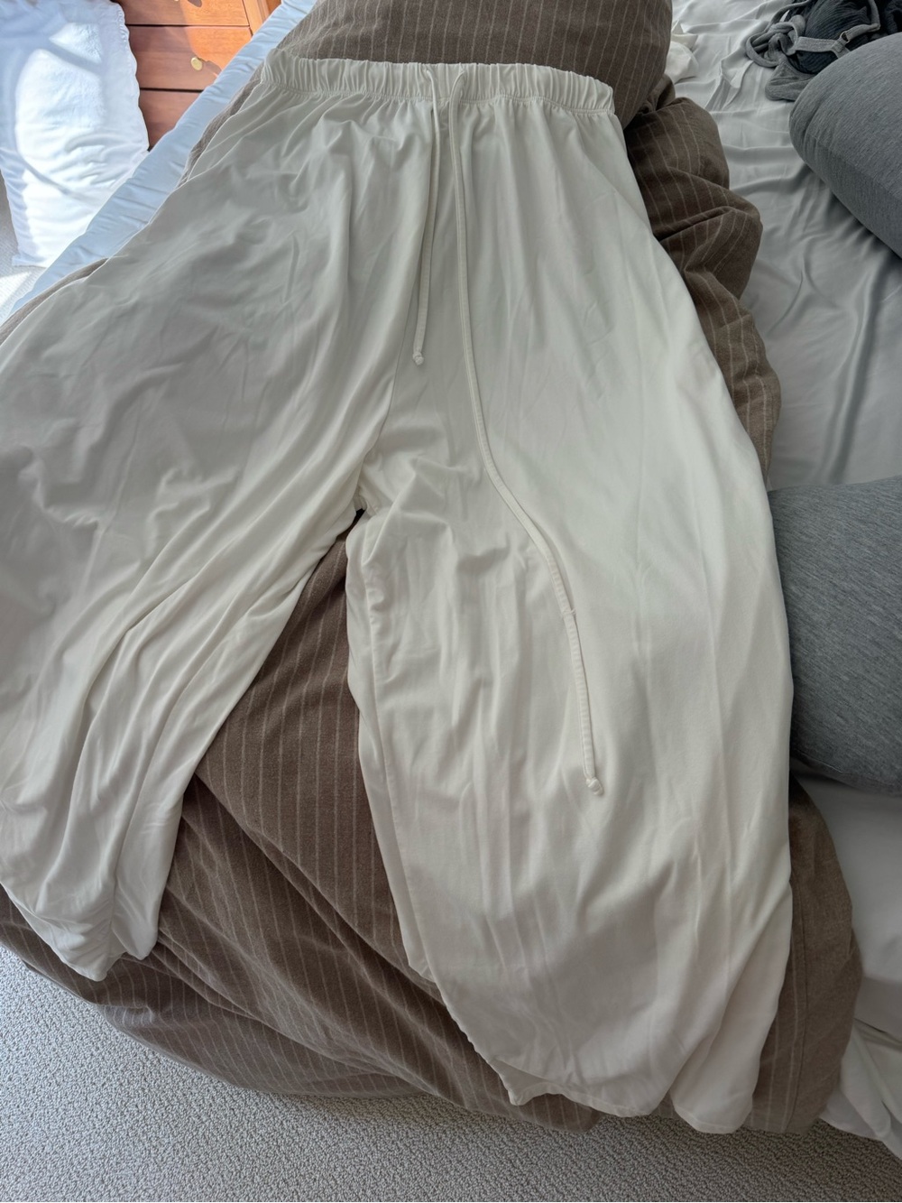 Women's Cream Pajama Pants - Soft Lounge Sleepwear
